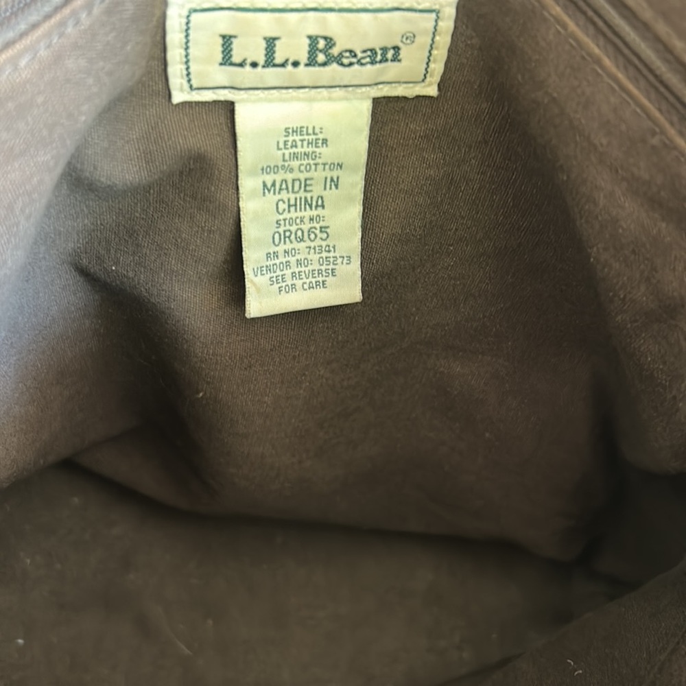 L.L. Bean Dark Brown Leather Backpack - Picture 13 of 15